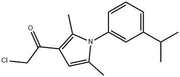 2-CHLORO-1-[1-(3-ISOPROPYLPHENYL)-2,5-DIMETHYL-1H-PYRROL-3-YL]ETHANONE Struktur