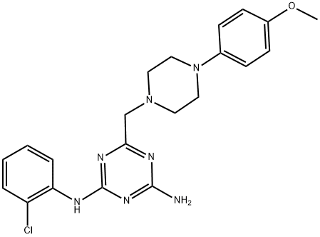 N~2~-(2-CHLOROPHENYL)-6-{[4-(4-METHOXYPHENYL)-1-PIPERAZINYL]METHYL}-1,3,5-TRIAZINE-2,4-DIAMINE Struktur