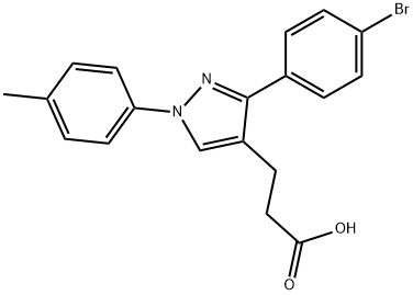 3-(3-(4-BROMOPHENYL)-1-P-TOLYL-1H-PYRAZOL-4-YL)PROPANOIC ACID Struktur