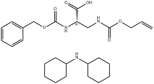 N-ALPHA-BENZYLOXYCARBONYL-N-BETA-ALLYLOXYCARBONYL-L-2,3-DIAMINOPROPIONIC ACID DICYCLOHEXYLAMINE Struktur