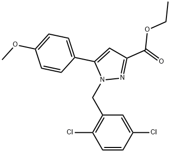 ETHYL 1-(2,5-DICHLOROBENZYL)-5-(4-METHOXYPHENYL)-1H-PYRAZOLE-3-CARBOXYLATE Struktur