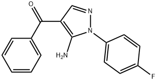 (5-AMINO-1-(4-FLUOROPHENYL)-1H-PYRAZOL-4-YL)(PHENYL)METHANONE Struktur