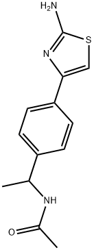 N-[1-[4-(2-AMINO-1,3-THIAZOL-4-YL)PHENYL]ETHYL]ACETAMIDE Struktur