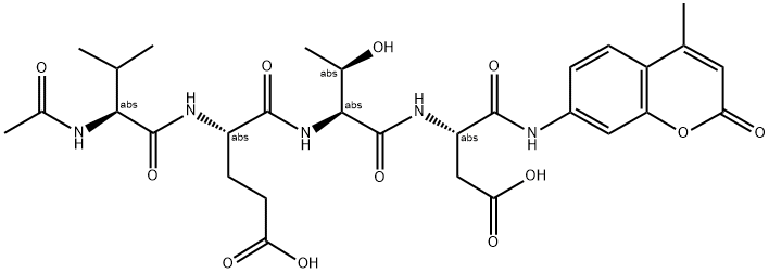 AC-VAL-GLU-THR-ASP-7-AMINO-4-METHYLCOUMARIN Struktur