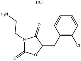 3-(2-AMINO-ETHYL)-5-(2-CHLORO-BENZYL)-OXAZOLIDINE-2,4-DIONE HYDROCHLORIDE Struktur