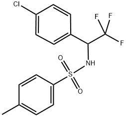 N-[1-(4-CHLOROPHENYL)-2,2,2-TRIFLUOROETHYL]-P-TOLUOLSULFONAMIDE Struktur