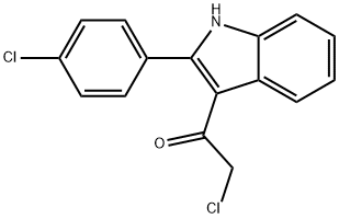 2-CHLORO-1-[2-(4-CHLOROPHENYL)-1H-INDOL-3-YL]ETHANONE Struktur