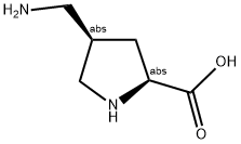 CIS-4-AMINOMETHYL-L-PROLINE Struktur