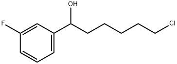 6-CHLORO-1-(3-FLUOROPHENYL)-1-HEXANOL Struktur