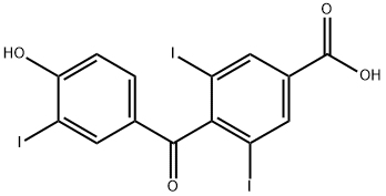 4-(3-IODO-4-HYDROXYBENZOYL)-3,5-DIIODO BENZOIC ACID Struktur