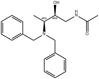 (2S,3S)-N-(3-DIBENZYLAMINO-2-HYDROXYBUTYL)ACETAMIDE Struktur