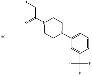 1-(CHLOROACETYL)-4-[3-(TRIFLUOROMETHYL)PHENYL]PIPERAZINE HYDROCHLORIDE Struktur