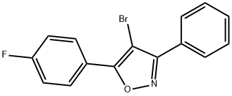 4-BROMO-5-(4-FLUOROPHENYL)-3-PHENYLISOXAZOLE Struktur