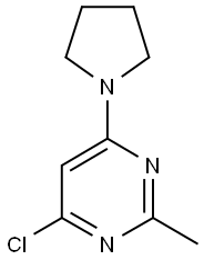 4-CHLORO-2-METHYL-6-PYRROLIDIN-1-YL-PYRIMIDINE Struktur