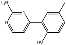 2-(2-AMINOPYRIMIDIN-4-YL)-4-METHYLPHENOL Struktur