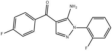 (5-AMINO-1-(2-FLUOROPHENYL)-1H-PYRAZOL-4-YL)(4-FLUOROPHENYL)METHANONE Struktur