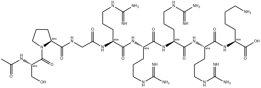 AC-SER-PRO-GLY-ARG-ARG-ARG-ARG-LYS-OH Struktur