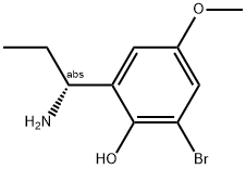 2-((1R)-1-AMINOPROPYL)-6-BROMO-4-METHOXYPHENOL Struktur