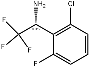 (1R)-1-(2-CHLORO-6-FLUOROPHENYL)-2,2,2-TRIFLUOROETHYLAMINE Struktur