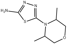 5-(3,5-DIMETHYLMORPHOLIN-4-YL)-1,3,4-THIADIAZOL-2-AMINE Struktur