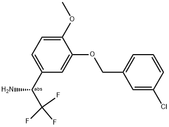 (1R)-1-(3-[(3-CHLOROPHENYL)METHOXY]-4-METHOXYPHENYL)-2,2,2-TRIFLUOROETHYLAMINE Struktur