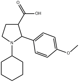 1-CYCLOHEXYL-2-(4-METHOXYPHENYL)PYRROLIDINE-3-CARBOXYLIC ACID Struktur