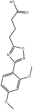 4-[3-(2,4-DIMETHOXYPHENYL)-1,2,4-OXADIAZOL-5-YL]BUTANOIC ACID Struktur