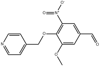 3-METHOXY-5-NITRO-4-(PYRIDIN-4-YLMETHOXY)BENZALDEHYDE Struktur