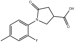 1-(2-FLUORO-4-METHYLPHENYL)-5-OXOPYRROLIDINE-3-CARBOXYLIC ACID Struktur