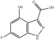 6-FLUORO-4-HYDROXY-3-(1H)INDAZOLE CARBOXYLIC ACID Struktur