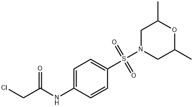 2-CHLORO-N-[4-[(2,6-DIMETHYLMORPHOLIN-4-YL)SULFONYL]PHENYL]ACETAMIDE Struktur