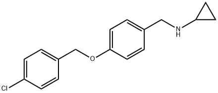 N-(4-((4-CHLOROBENZYL)OXY)BENZYL)CYCLOPROPANAMINE Struktur