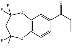 1-(2,2,4,4-TETRAFLUORO-3,4-DIHYDRO-2H-BENZO(B)(1,4)-DIOXEPIN-7-YL)-PROPANE-1-ONE Struktur