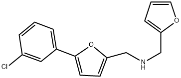 1-(5-(3-CHLOROPHENYL)-2-FURYL)-N-(2-FURYLMETHYL)METHANAMINE Struktur