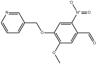 5-METHOXY-2-NITRO-4-(PYRIDIN-3-YLMETHOXY)BENZALDEHYDE Struktur