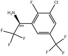 (1S)-1-[3-CHLORO-2-FLUORO-5-(TRIFLUOROMETHYL)PHENYL]-2,2,2-TRIFLUOROETHYLAMINE Struktur