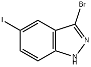 3-BROMO-5-IODO (1H)INDAZOLE Struktur