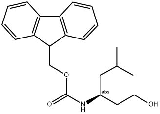 (S)-N-(9-FLUORENYLMETHOXYCARBONYL)-3-AMINO-5-METHYLHEXANOL Struktur