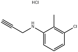 (3-CHLORO-2-METHYL-PHENYL)-PROP-2-YNYL-AMINE HYDROCHLORIDE Struktur