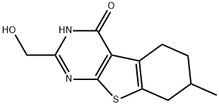 2-(HYDROXYMETHYL)-7-METHYL-5,6,7,8-TETRAHYDRO[1]BENZOTHIENO[2,3-D]PYRIMIDIN-4(3H)-ONE Struktur