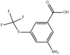 3-AMINO-5-[(TRIFLUOROMETHYL)THIO]BENZOIC ACID Struktur