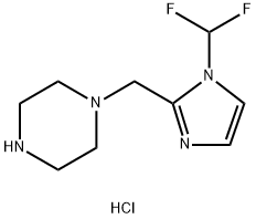 1-[[1-(DIFLUOROMETHYL)-1H-IMIDAZOL-2-YL]METHYL]PIPERAZINE TRIHYDROCHLORIDE Struktur