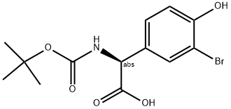 (S)-(BOC)-3-BROMO-4-HYDROXYPHENYLGLYCINE Struktur