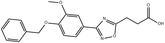 3-(3-[4-(BENZYLOXY)-3-METHOXYPHENYL]-1,2,4-OXADIAZOL-5-YL)PROPANOIC ACID Struktur