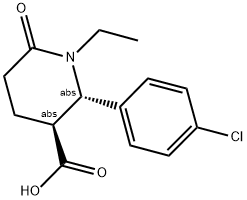 (2S,3S)-2-(4-CHLOROPHENYL)-1-ETHYL-6-OXOPIPERIDINE-3-CARBOXYLIC ACID Struktur