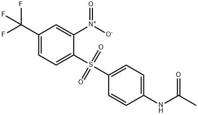 4-ACETAMIDO-2'-NITRO-4'-(TRIFLUOROMETHYL)DIPHENYL SULPHONE Struktur