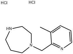 1-(3-METHYL-PYRIDIN-2-YLMETHYL)-[1,4]DIAZEPANE DI-HYDROCHLORIDE Struktur