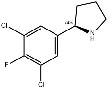 (2R)-2-(3,5-DICHLORO-4-FLUOROPHENYL)PYRROLIDINE Struktur