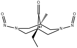 1-ETHYL-5-METHYL-3,7-DINITROSO-3,7-DIAZABICYCLO[3.3.1]NONAN-9-ONE Struktur