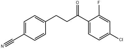 4'-CHLORO-3-(4-CYANOPHENYL)-2'-FLUOROPROPIOPHENONE Struktur